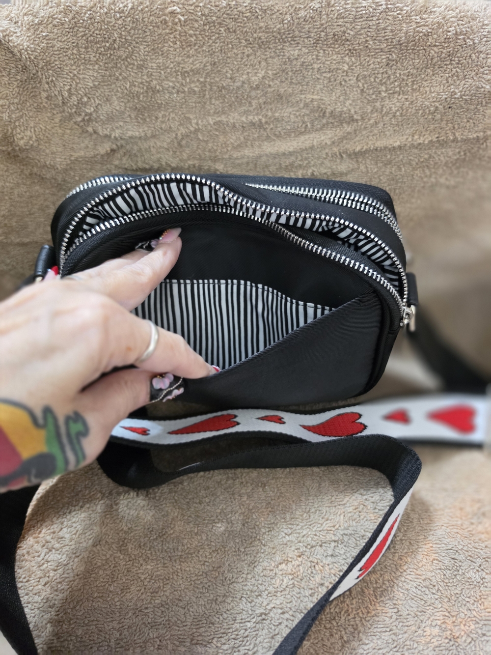 Brighton Love Essentials Black Crossbody Bag with Heart Strap - Picture 13 of 13